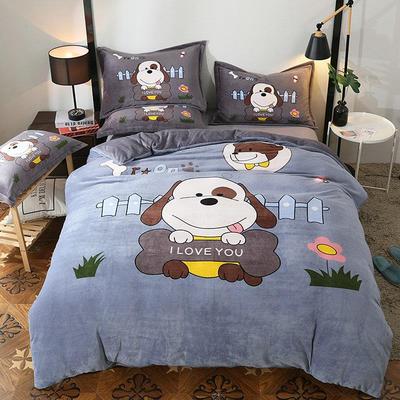 牛奶绒被套单件珊瑚绒冬季加厚儿童法兰绒男孩被子罩150x200被单
