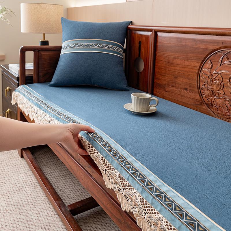 新中式四季用老式木质沙发坐垫加厚加硬防滑实木座垫沙发垫海绵垫