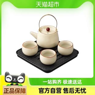 家用简易个人专用防烫手一壶三杯喝茶小套装 唐丰汝窑功夫茶具套装