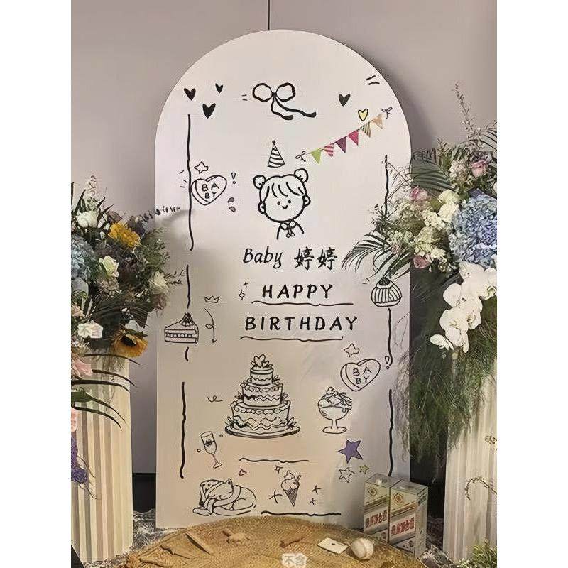 ins风周岁生日布置场景装饰背景墙宝宝派对kt板男女孩生日高级感,节庆用品/礼品,装扮布置套餐,淘宝优惠券,粉丝福利购,淘宝优惠卷