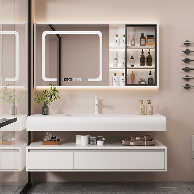 可丽耐一体盆现代浴室柜组合新款2025化妆室简约智能洗漱台洗脸盆