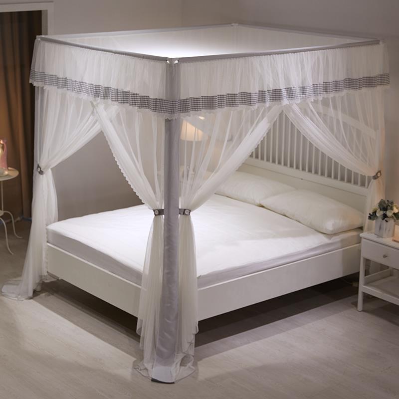 宫廷蚊帐1.8m床家用三门落地式1.5m支架欧式公主风加密2米纹账