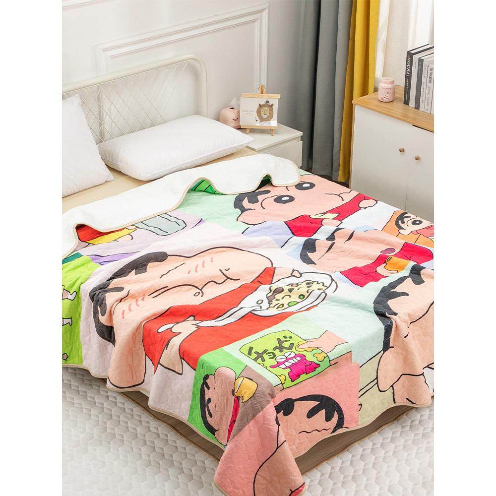 蜡笔小新毛毯可爱卡通牛奶绒加厚办公室披肩小被子儿童宿舍午休毯,床上用品,休闲毯/毛毯/绒毯,淘宝优惠券,粉丝福利购,淘宝优惠卷