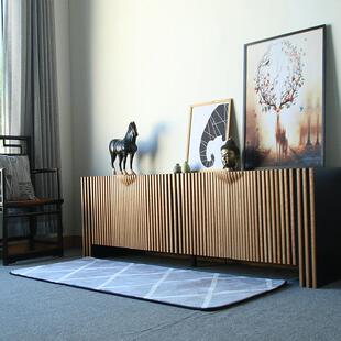 北欧表情进口全实木橡木餐柜黑胡桃木电视柜收纳柜小户型玄关柜