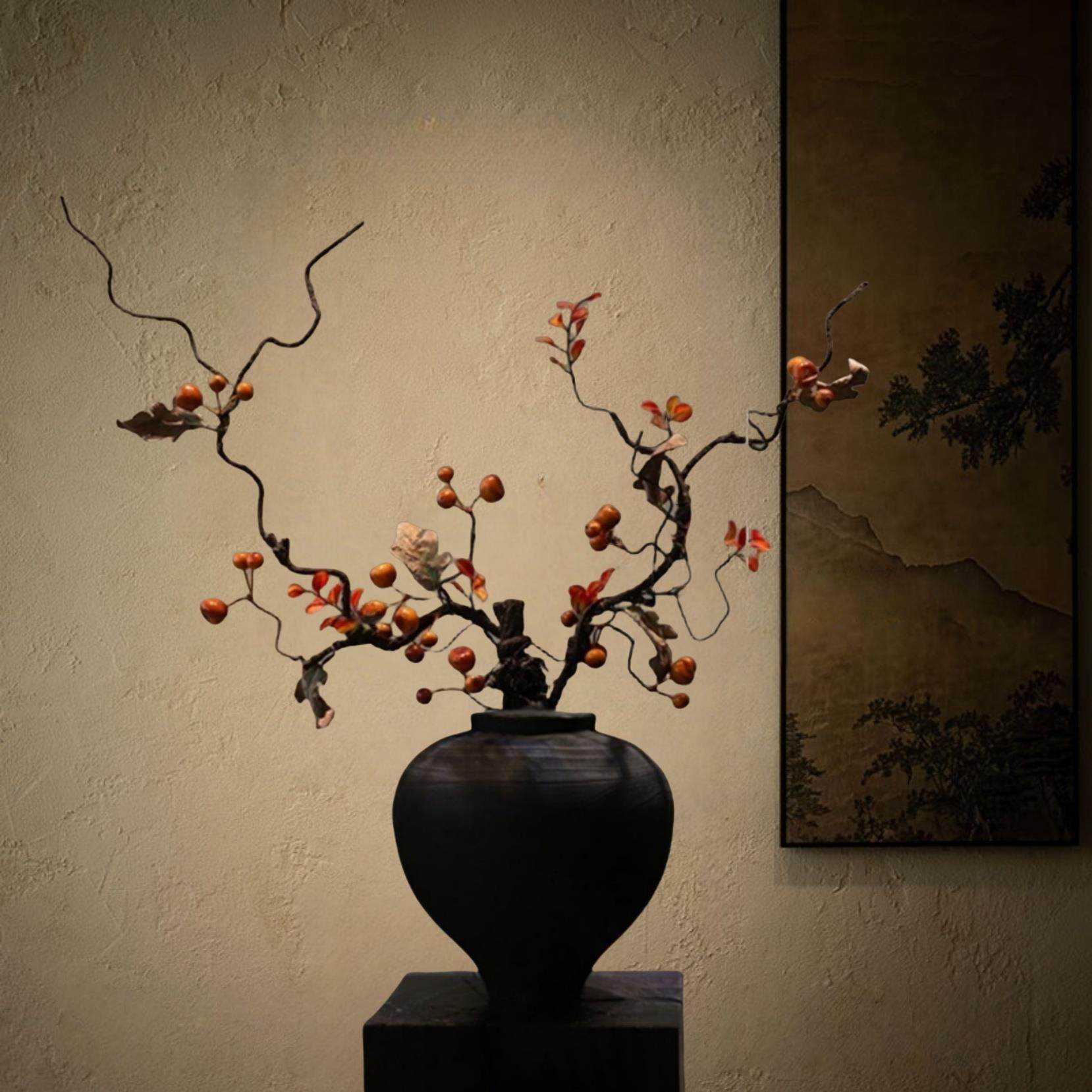 禅意新中式花瓶树脂摆饰宋代美学民宿家居玄关桌别墅侘寂高级装饰,家居饰品,花瓶,淘宝优惠券,粉丝福利购,淘宝优惠卷