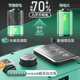 变频恒压增压泵全自动超静音管道节能家用智能加压降噪永磁自吸泵