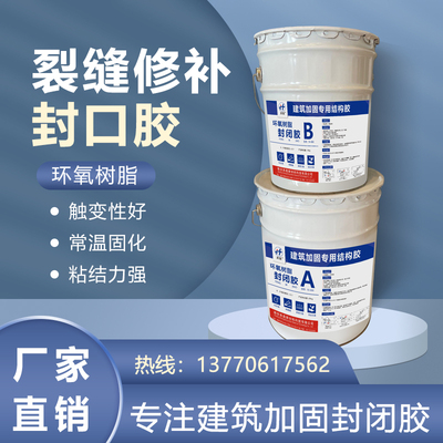 混凝土封闭胶房屋桥梁路面楼板开裂修补防水双组份环氧树脂结构剂