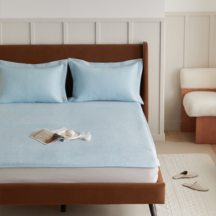 A类抗菌凉感丝席子复合凉席空调席夏季 可折叠可水洗软席子1.8双人