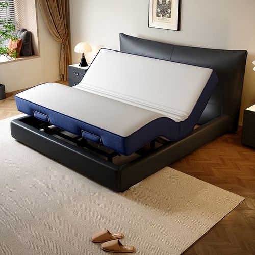 智能电动床升降多功能语音遥控床简约主卧高端零重力双人软包皮床