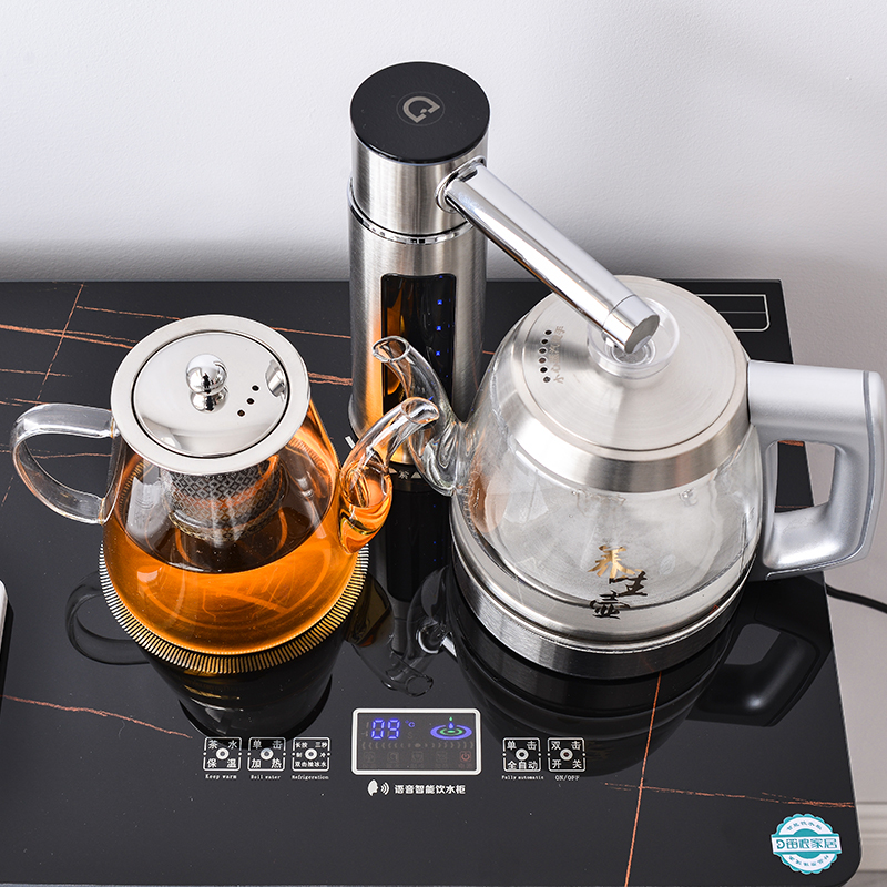 茶吧机全自动g智能语音家用实木轻奢下置水桶办公室高端新款饮水