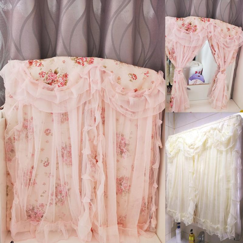 镜子帘布梳妆台遮挡卫生间镜帘衣柜防尘帘魔术贴风水门帘挂帘定制