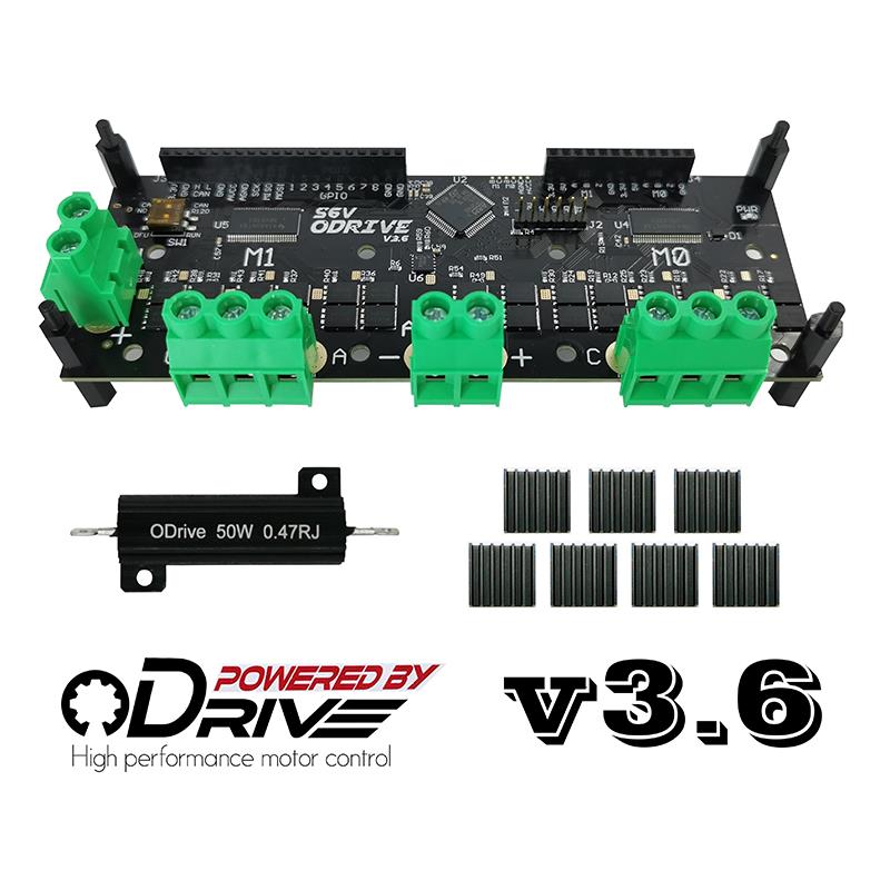 外星科技 ODrive3.6版FOC BLDC 伺服 双电机控制器支持官方新固件