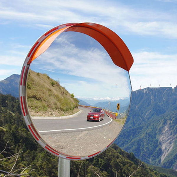 不锈钢道路反光镜1米镀锌广角镜公路室外安全凸面镜不锈钢转角镜