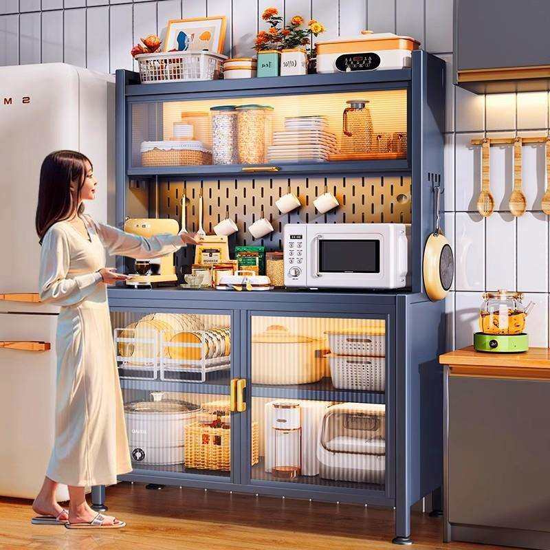 餐边柜厨房置物架落地收纳多层多功能微波炉烤箱靠墙家电储物柜子,3C数码配件,USB灯,淘宝优惠券,粉丝福利购,淘宝优惠卷