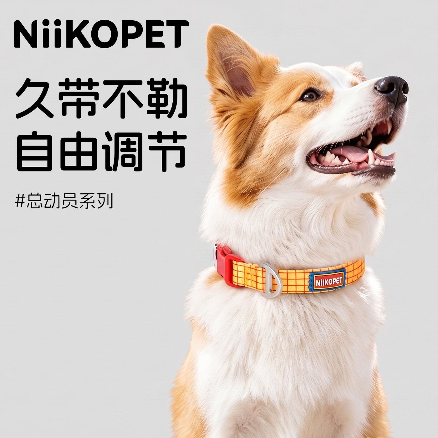 NiiKOPET狗项圈防爆冲宠物颈圈狗项链中小型犬外出防爆冲脖套狗绳