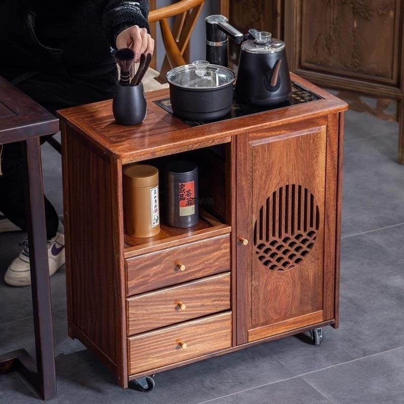实木移动茶水柜茶桌边柜泡茶台家用烧水壶一体边柜办公室茶具置物,3C数码配件,USB灯,淘宝优惠券,粉丝福利购,淘宝优惠卷