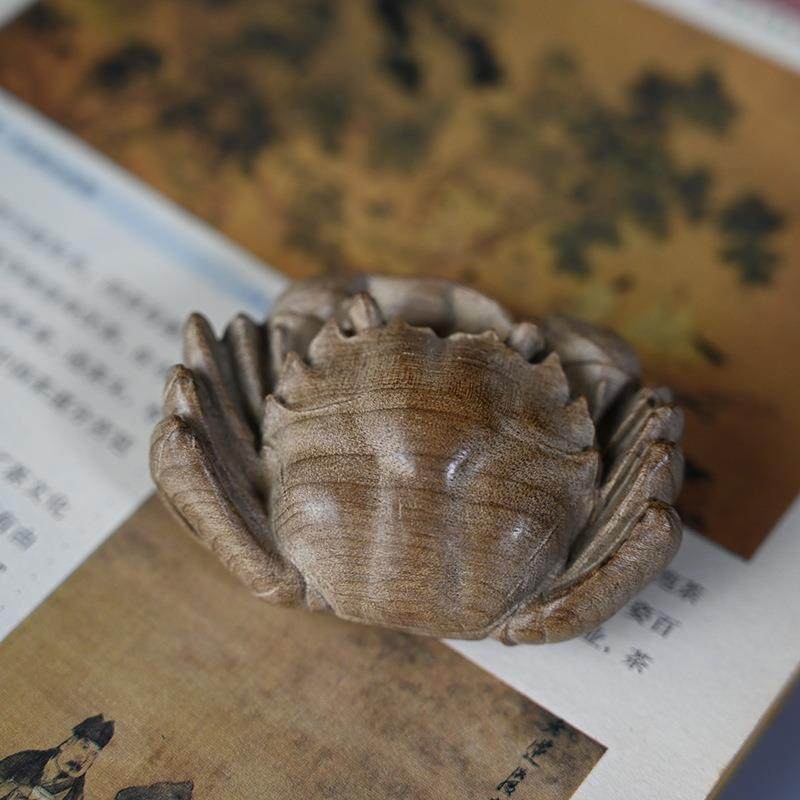 金丝楠木雕刻螃蟹栩栩如生木质文玩手把件茶桌茶宠摆件摆饰工艺品,五金/工具,其他电线电缆,淘宝优惠券,粉丝福利购,淘宝优惠卷