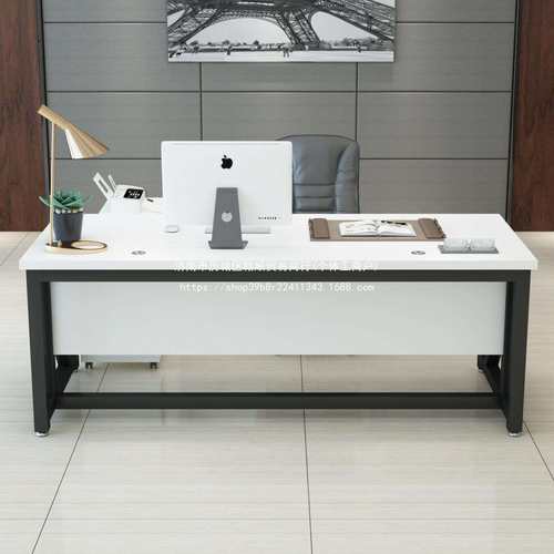 单人办公桌电脑桌简约现代办公室员工位桌椅组合老板桌子家用书桌