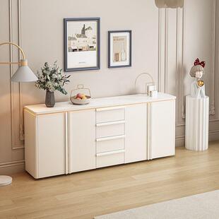 实木烤漆钢化玻璃斗柜简约现代大容量储物柜客厅收纳柜餐边柜