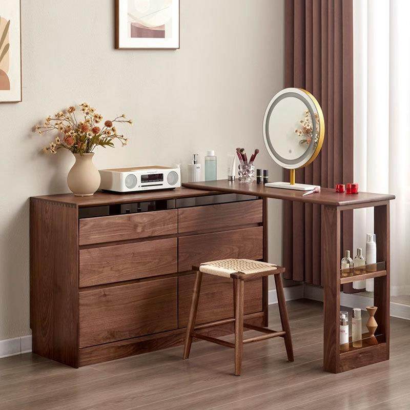 北美黑胡桃木梳妆台斗柜一体化妆桌卧室原木可伸缩实木转角写字台,五金/工具,其他电线电缆,淘宝优惠券,粉丝福利购,淘宝优惠卷