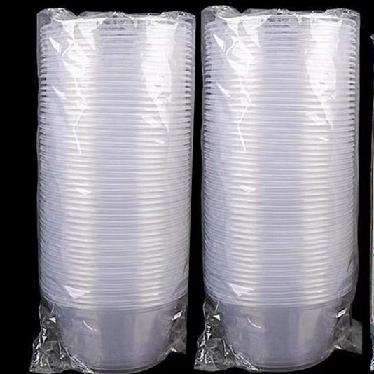 新款 一次性餐具碗筷套装家用汤碗饭盒筷子加厚塑料圆形打包50套,餐饮具,一次性餐盒,淘宝优惠券,粉丝福利购,淘宝优惠卷