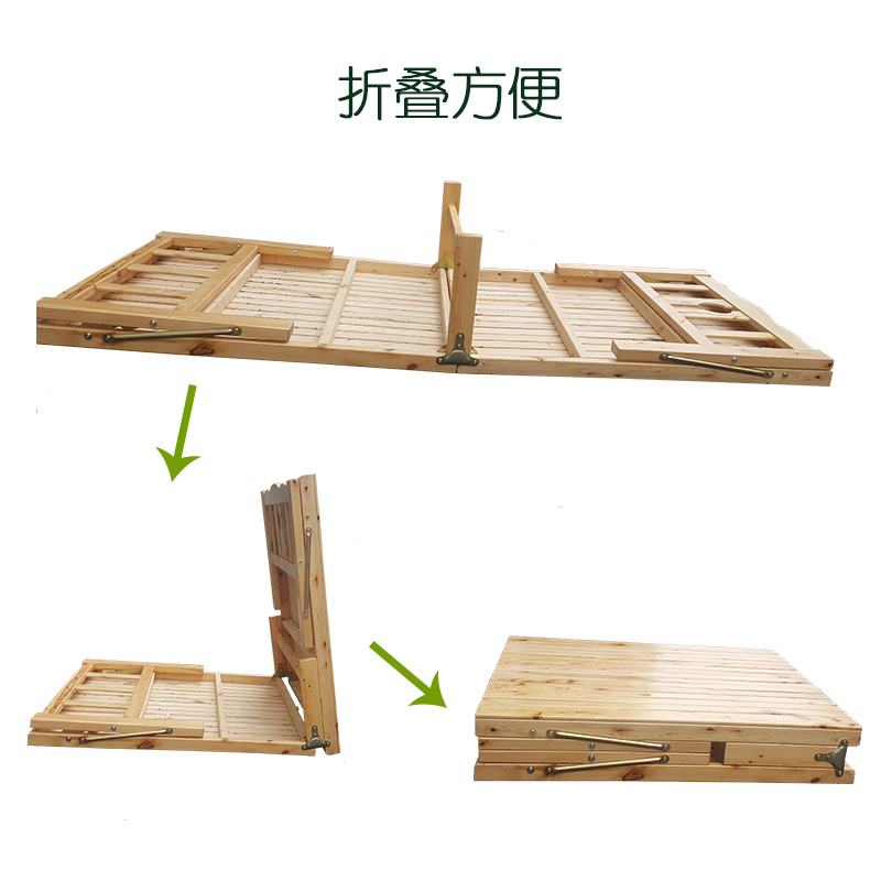 0.8-1.5米全柏木折叠床家用单人双人床公寓地铺办公室午休实木床