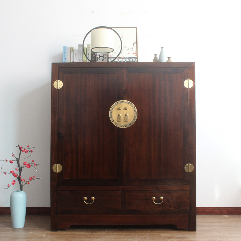 新中式香樟木衣柜古典简约实木儿童衣橱矮柜储物柜卧室收纳柜整体