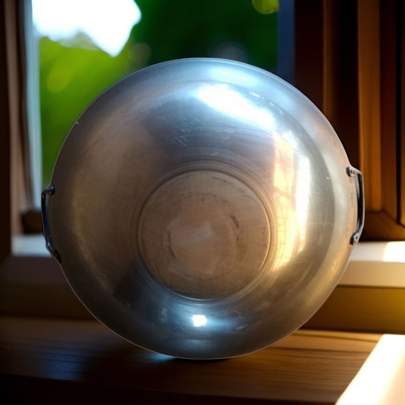 饭店大排档厨师商用圆底铁锅超薄轻便炒菜锅双耳无涂层熟铁猛火灶