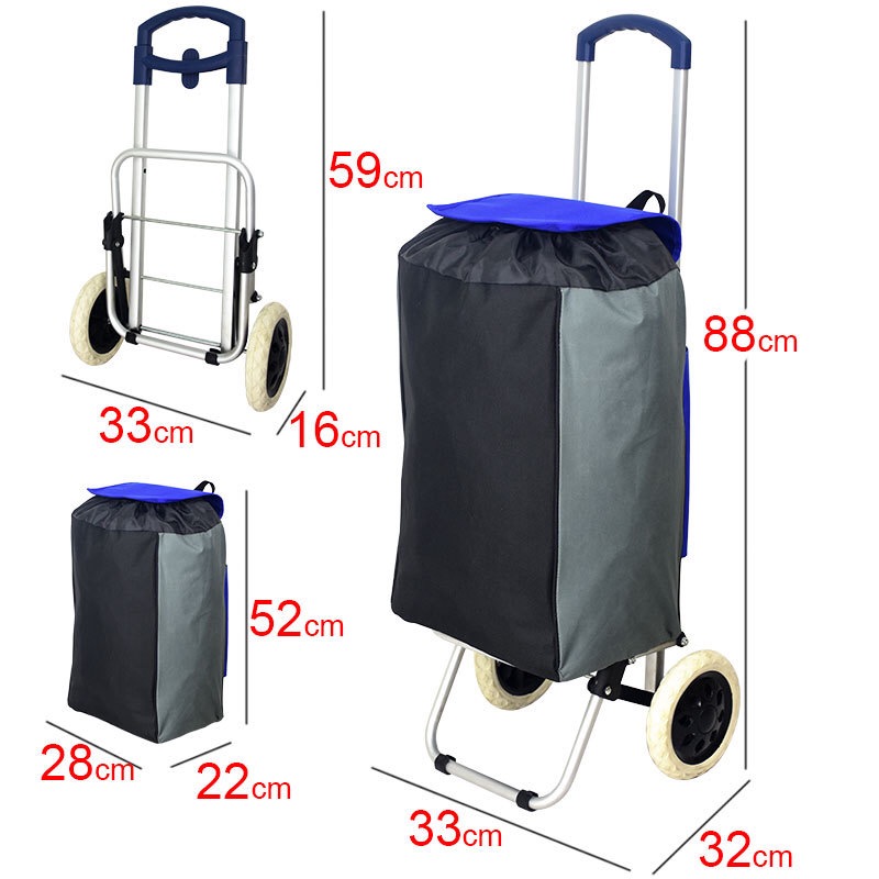 折叠购物车小推车买菜车小拉车家用拉杆车超市菜篮手拉车便携拉货