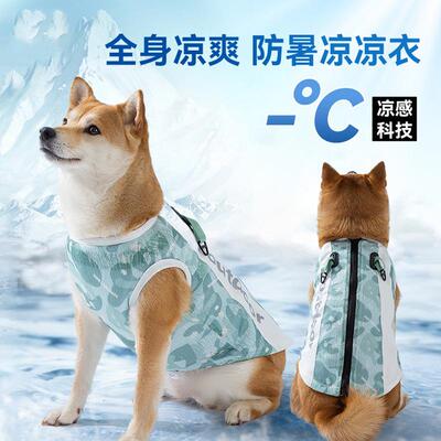 狗狗夏季网眼拼接牵引背心外出防暑降温凉凉衣中小型宠物服装衣服