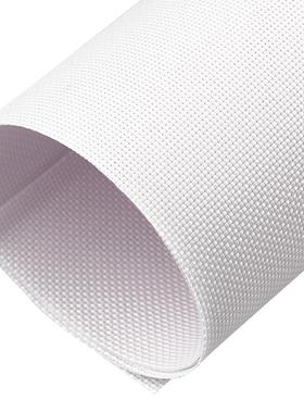 5D高CT白色小格十字绣布16CT加厚生态棉全涤网眼布精准印刷绣布