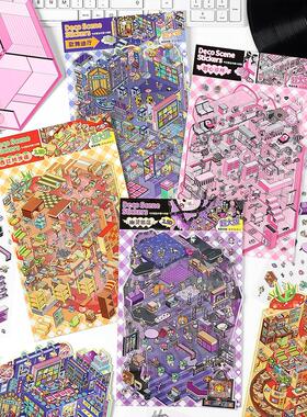 infeel mePET白卡造景贴纸今日营业中第十四弹微缩立体国潮趣味贴