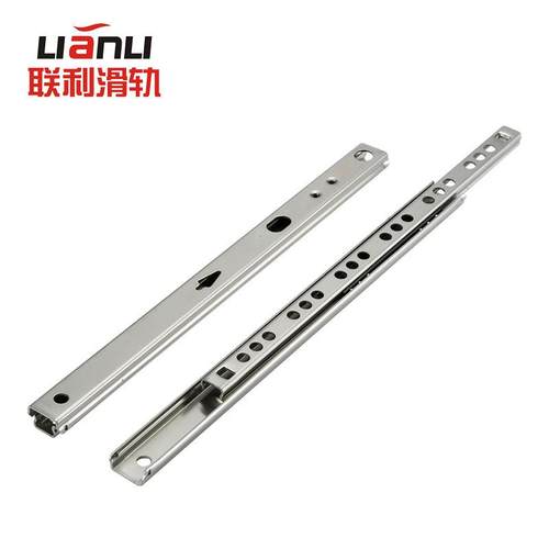 17宽二节双向导轨钢珠滑轨迷你型礼品盒轨道二节导轨酒盒小滑轨