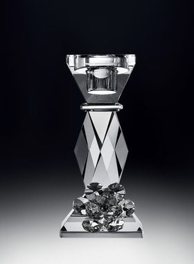 意大利原装进口Ranoldi 多色花水晶烛台桌面摆件创意装饰工艺礼物