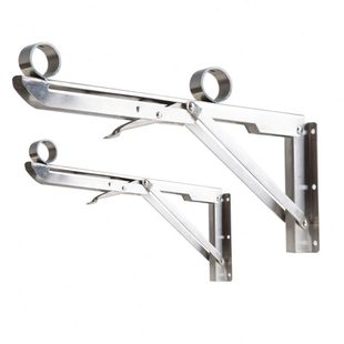 不锈钢晾衣杆支架折叠三角支撑架侧装墙壁固定式晾衣架室内外晾晒