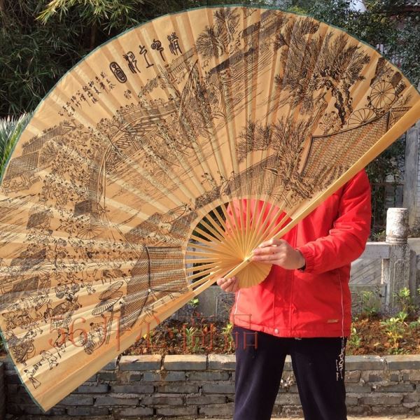 挂墙装饰品小摆件手工制作墙壁大扇子折扇风古风流苏汉元素扇