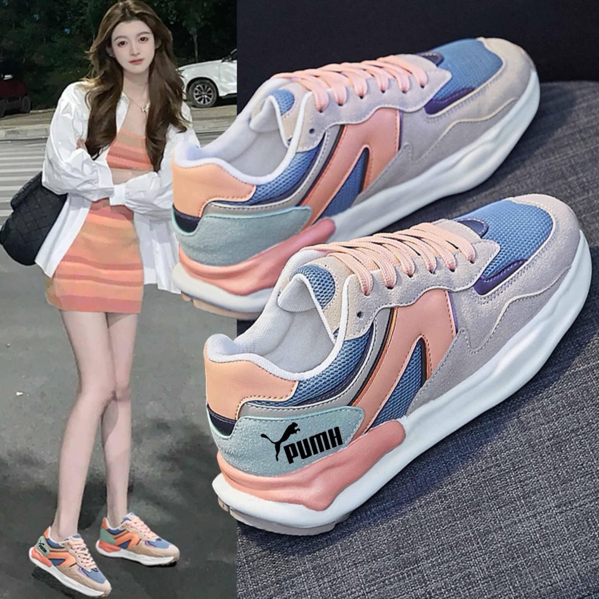 五折专区丨限时抢购丨品牌推荐丨双网透气运动休闲老爹鞋轻便女鞋