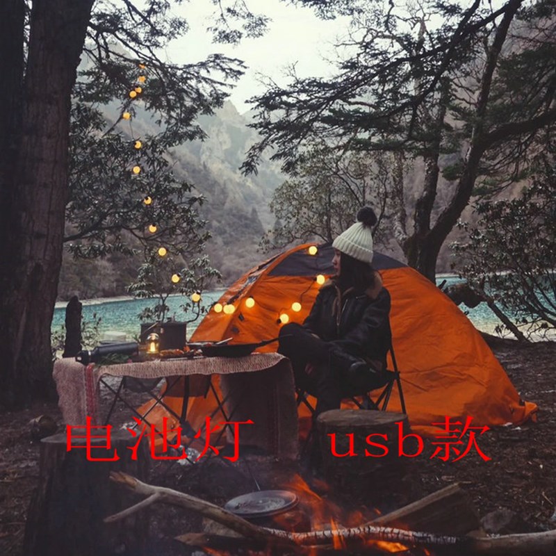 LED5cm大圆球彩灯闪灯usb电池灯满天星圣诞影楼婚庆节日装饰串灯