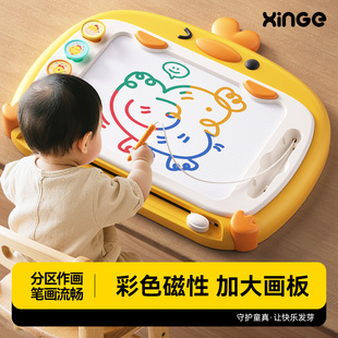 儿童画板家用幼儿磁性写字板一岁宝宝2涂鸦3磁力画画玩具画写板大