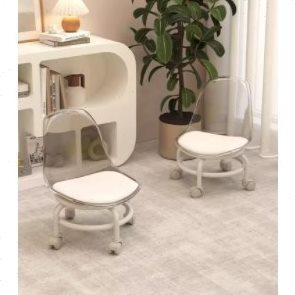 万向轮小凳子带轮家用滑轮矮凳小板凳亚克力靠背小椅子沙发凳圆凳,住宅家具,矮凳,淘宝优惠券,粉丝福利购,淘宝优惠卷