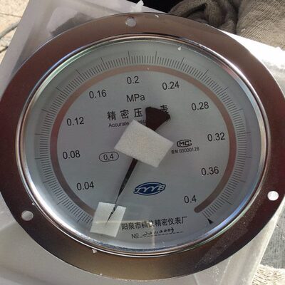 阳泉精仪YB150ZT轴向精密压力表0.4级0.25级高精度面板固定氧舱