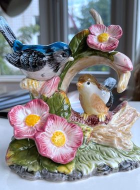 陶瓷新款爱情鸟欧式小摆件创意客厅家居装结婚房间小饰品桌面摆设