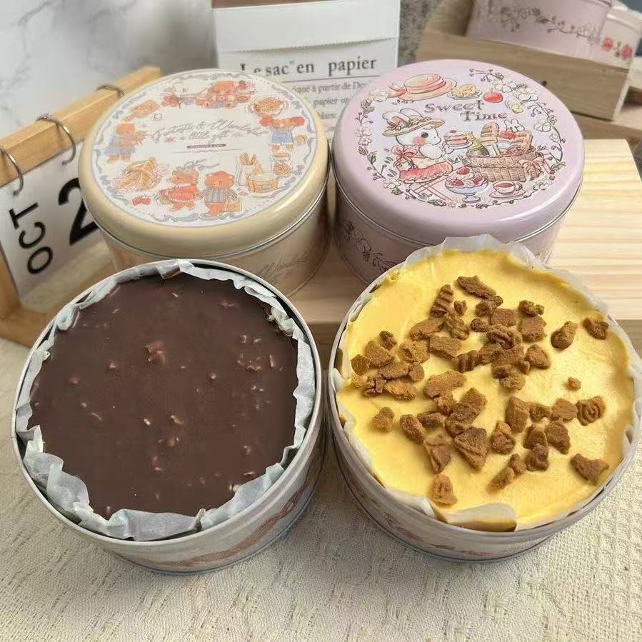 网红铁罐蛋糕盒子豆乳慕斯
