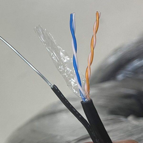 带米芯205纯铜双绞四04芯氧室外网线钢铁丝无电话线铜电信0电话线