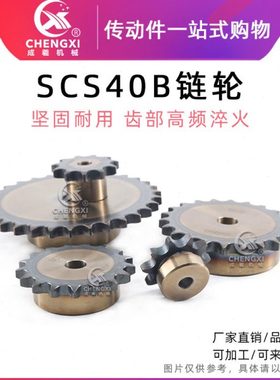 SCS碳钢S40链轮08A 40B33齿40B34齿40B35齿40B36齿40B36齿40B37齿