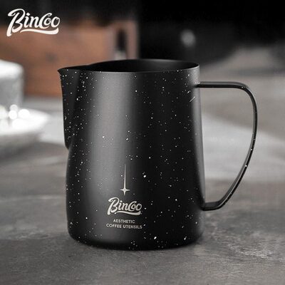 60拉花350in尖嘴bll拉花圆0o嘴泡cm奶咖啡o不锈钢缸斜m杯缸口