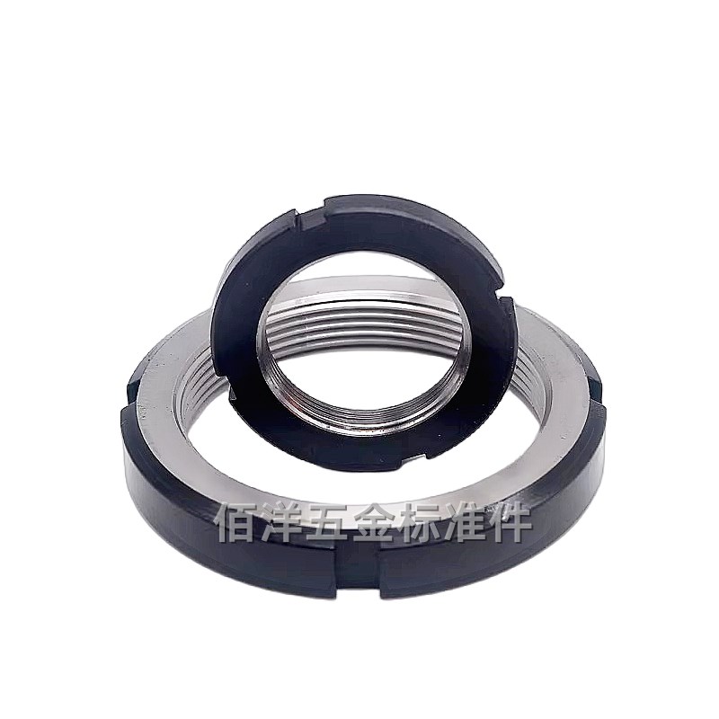 进口AN圆螺母带槽锁紧止退圆螺帽M10M12M15M17M20M25M30-M200细牙