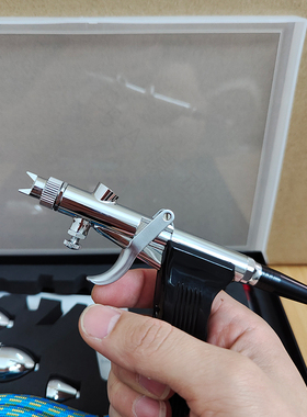 模型上色喷笔0.3/0.5碟型帽扳机喷枪手办丙烯家具修补喷漆工具笔