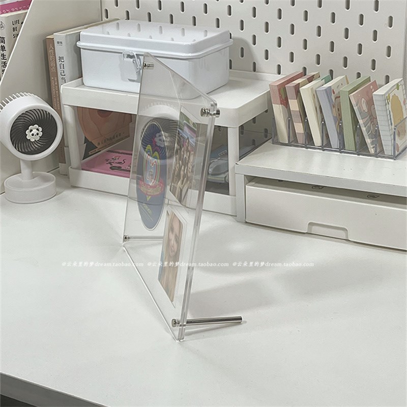 小卡展示支架CD展示架亚克力架子光盘CD收纳盒碟片爱豆小卡展示架