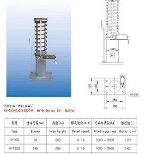 油压 河北廊坊久联 HY70D HY208D 电梯配件 155D 电梯液压缓冲器